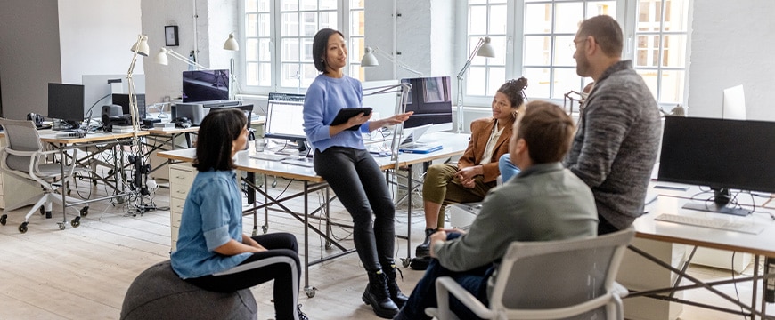 People looking at computer