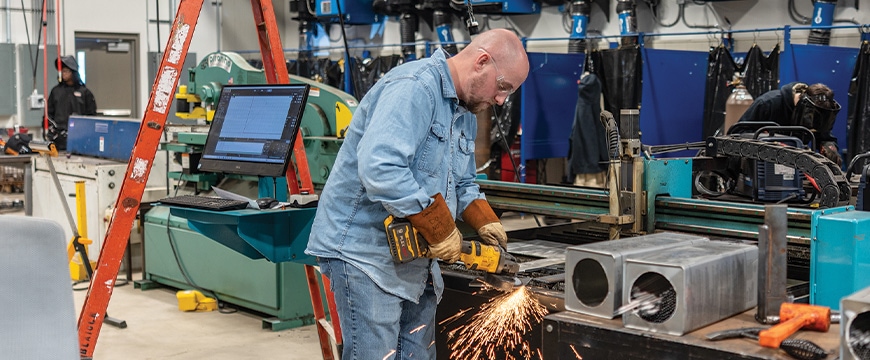 Person working in workshop