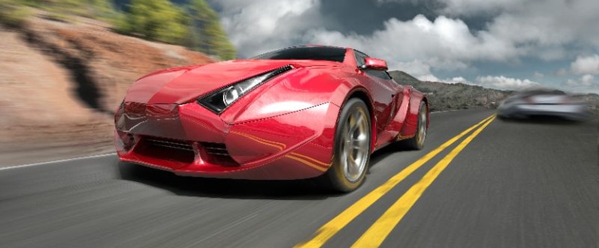 Ferraris and trying to drive them on a dirt road full of potholes