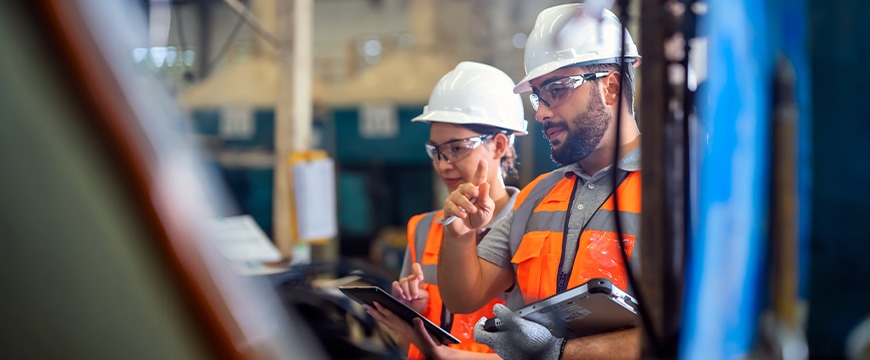 Engineers, operators, and teams working in factories/field environments