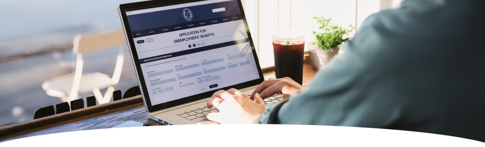 Person filling out application