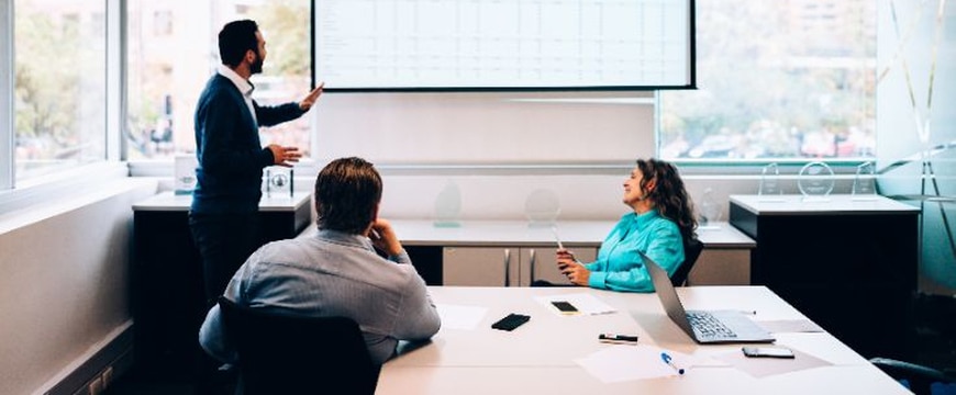 Business meeting presentation