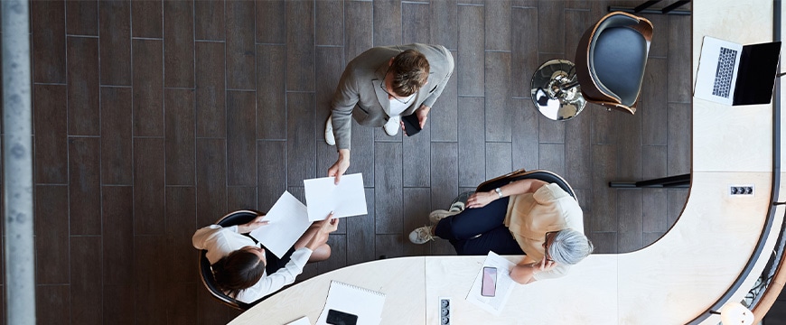 People working in the office