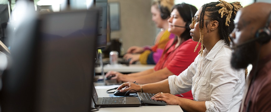 People working in the office