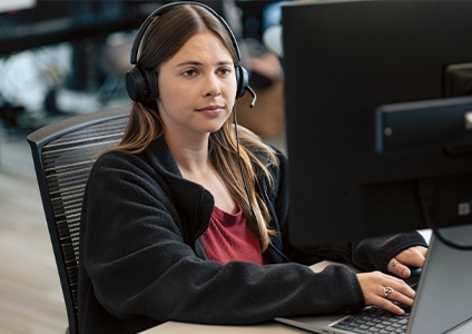 Person using headset