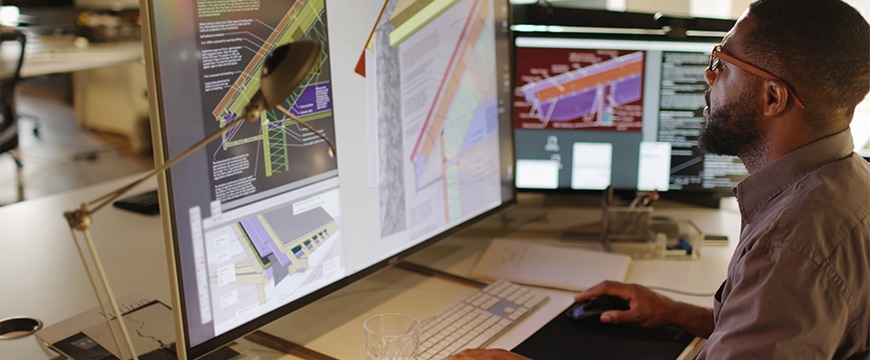 Person in data center