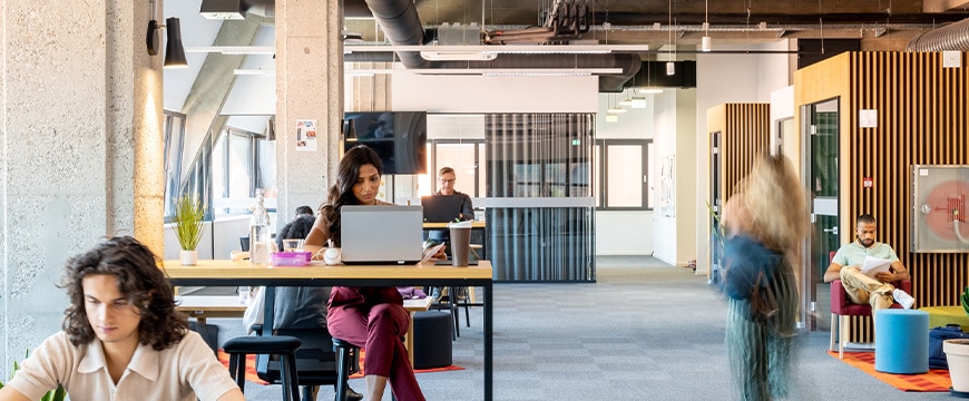 People working in the office