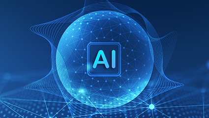 Abstract AI tech background.