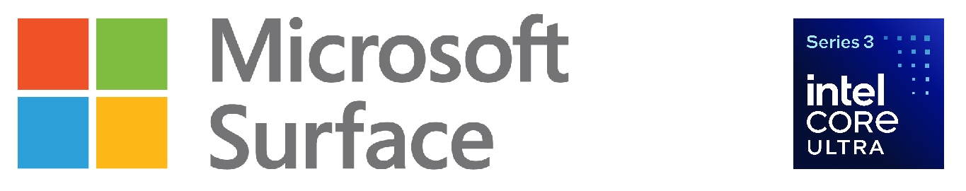 Microsoft Surface and Intel Core cobranded logo