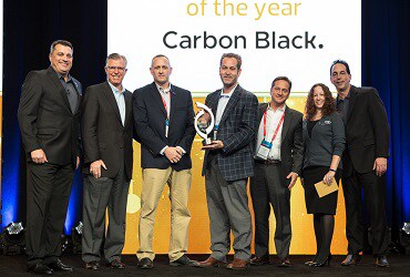 Matthew Troka and Tom Richards present Carbon Black with Partner of the Year Award at CDW Partner Summit '17