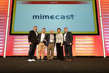 Mimecast receives its CDW Partner of the Year award.