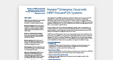 Read the data sheet about Nutanix's Enterprise Cloud OS software on HPE servers