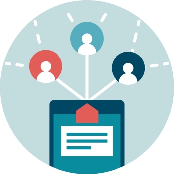 Person using a computer to work remotely