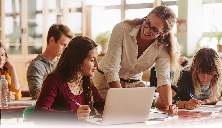 IT professional working on configuring a computer.