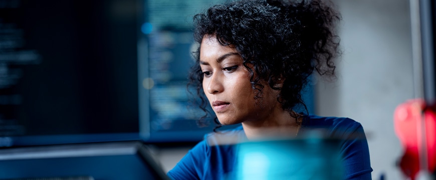 Person working at computer