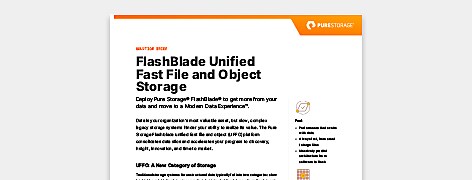 Read the solution brief on Pure FlashBlade unified file and object storage