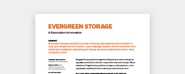 Evergreen storage data sheet