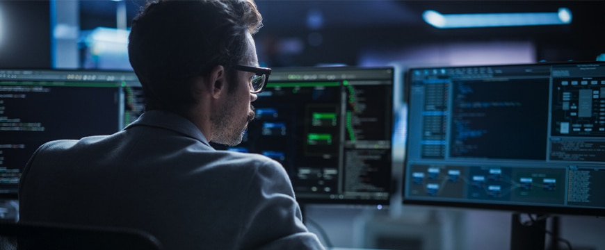 Person working on computer