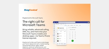 Read RingCentral For Teams Solution Data Sheet
