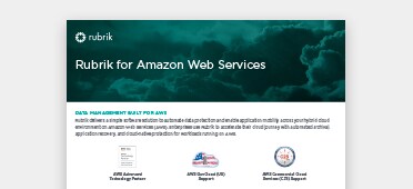 Accelerate app delivery on AWS with Rubrik
