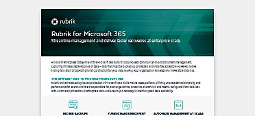 Read the Rubrik for Microsoft 365 data sheet