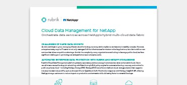 Achieve greater cloud data management with NetApp and Rubrik