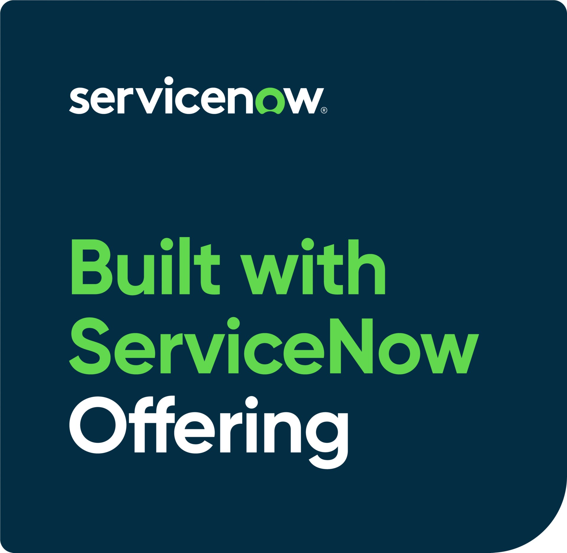 ServiceNo Built with ServiceNow Offering badge