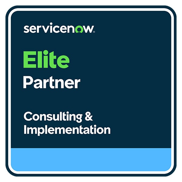 ServiceNow Elite Partner Consulting & Implementation badge
