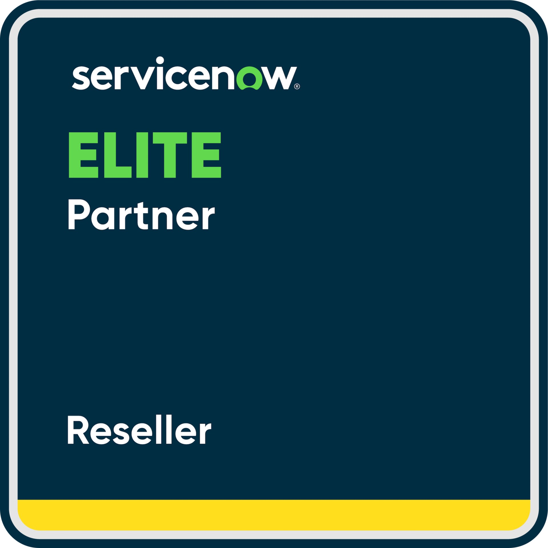 ServiceNow Elite Partner Reseller badge
