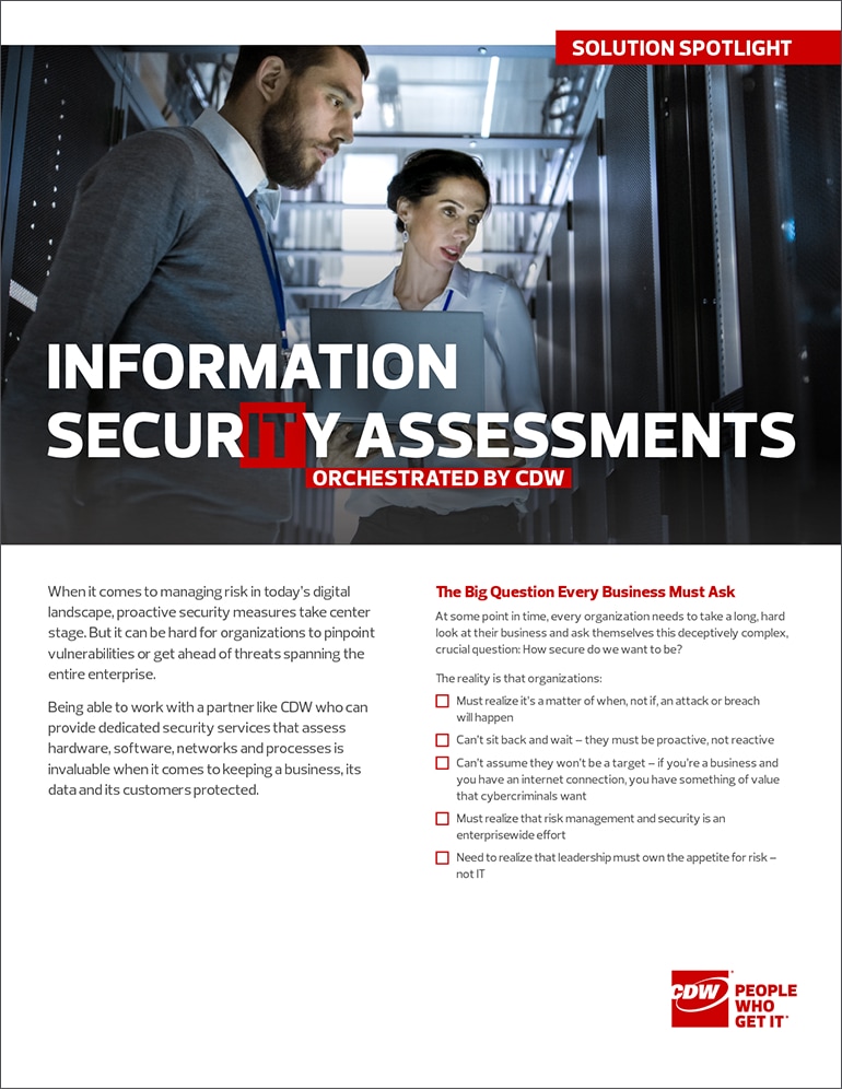 Preview of Information Security Assessments Solution Spotlight