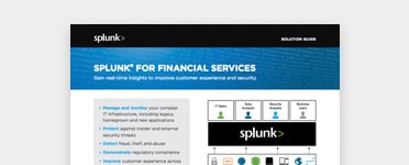 Splunk pour les services financiers 