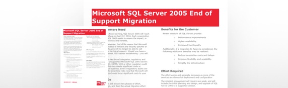 Microsoft SQL 2005 Migration Service