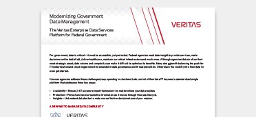 Read The Veritas Enterprise Data Services Platform for Government white paper