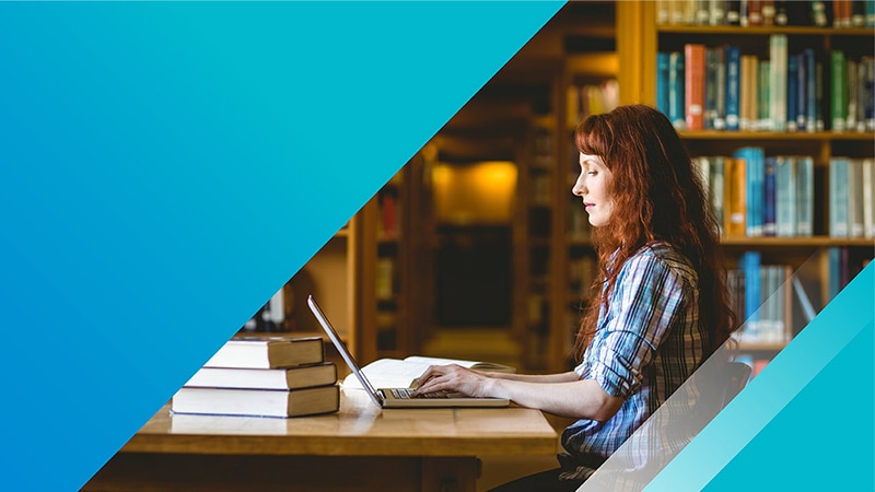 Woman Typing on Computer
