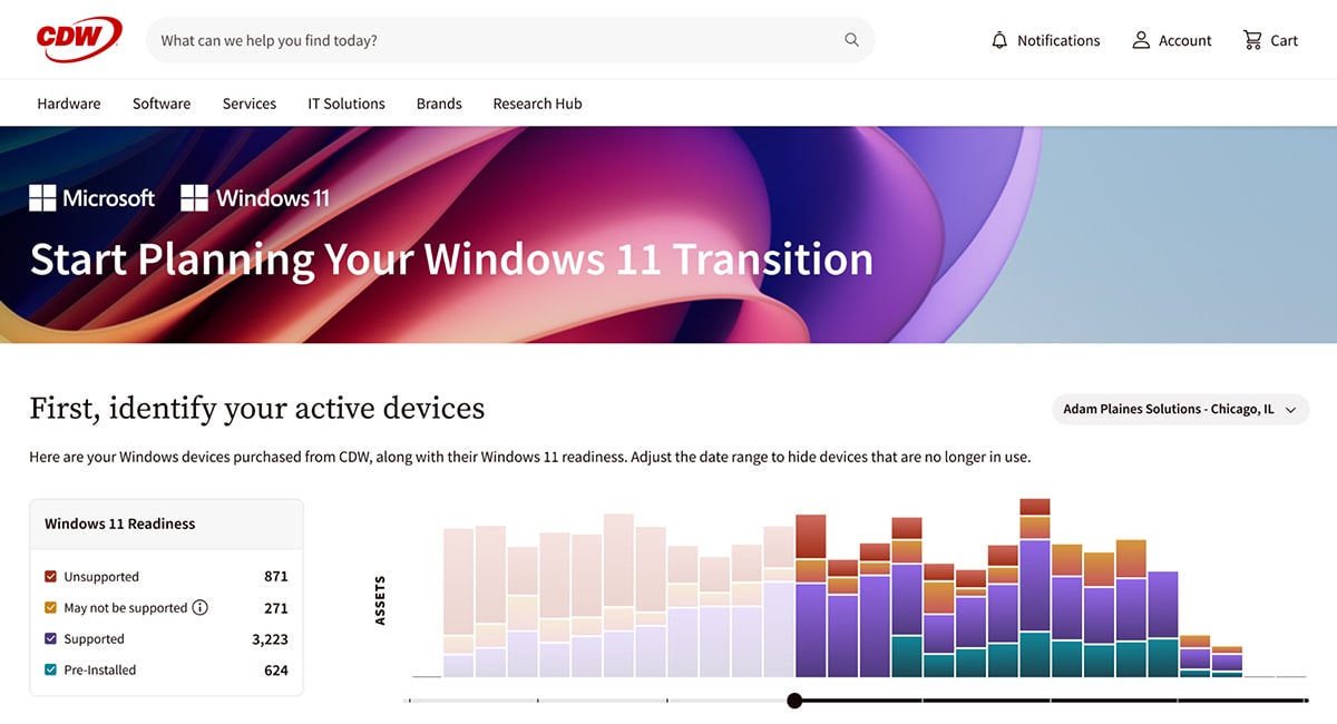 CDW Windows 11 Microsite Transition Screen